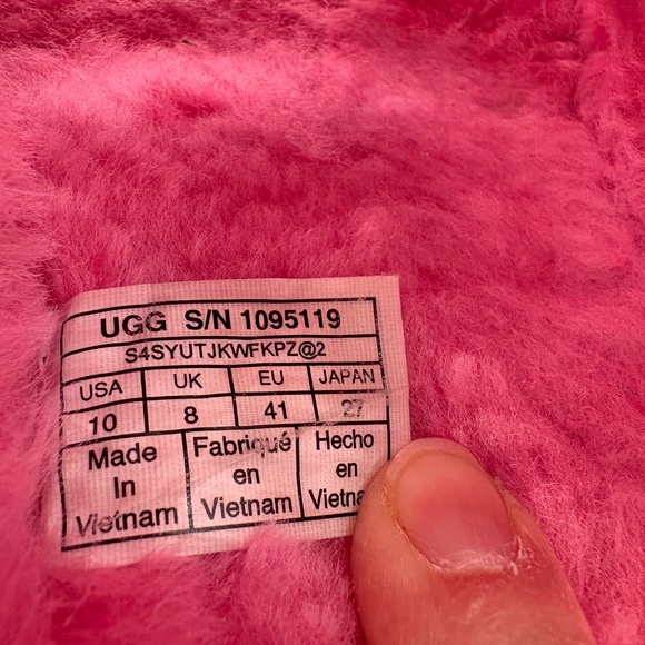 Women's UGG FLUFF YEAH SLIDE Sheepskin Slipper Sandal 1095119 PINK ROSE US 10 - Picture 6 of 13